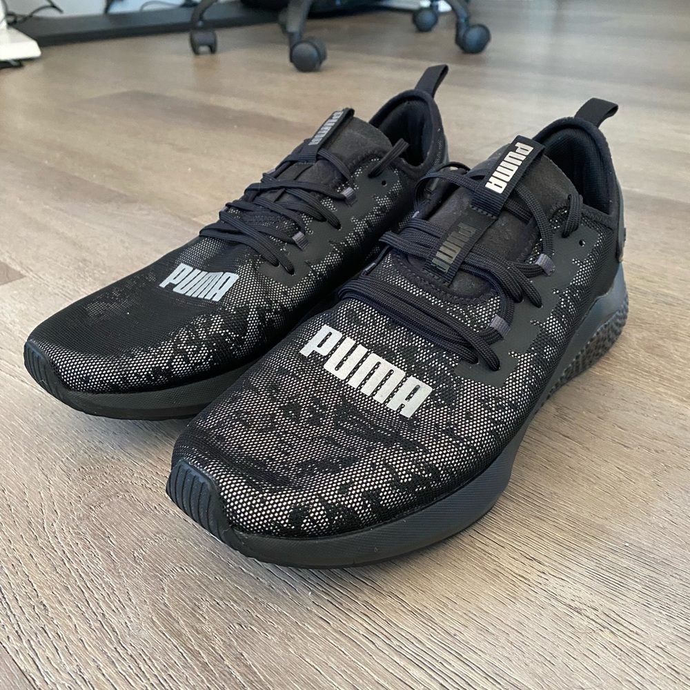 Puma Black Hybrid NX Rave Low Lace Up Running Shoes